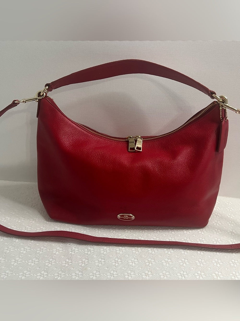 COACH F36628 East/West Celeste Red Hobo